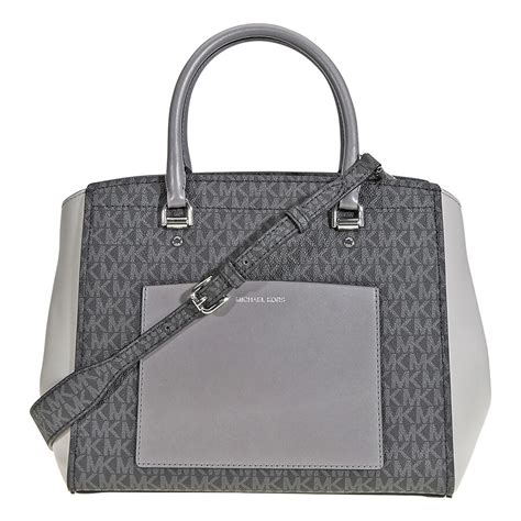 dark gray michael kors purse|michael kors signature tote gray.